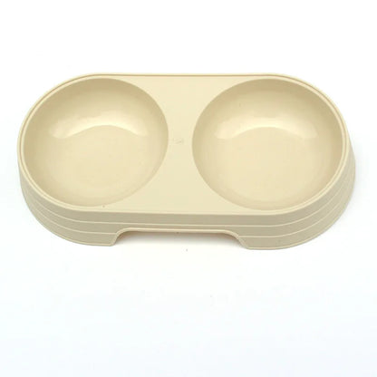 Wheat Straw Pet Double Bowl Dog Bowl Cat Dog Drink Water and Eat Dual-use Rice Bowl Pet Supplies Cats Feeder Pets Items