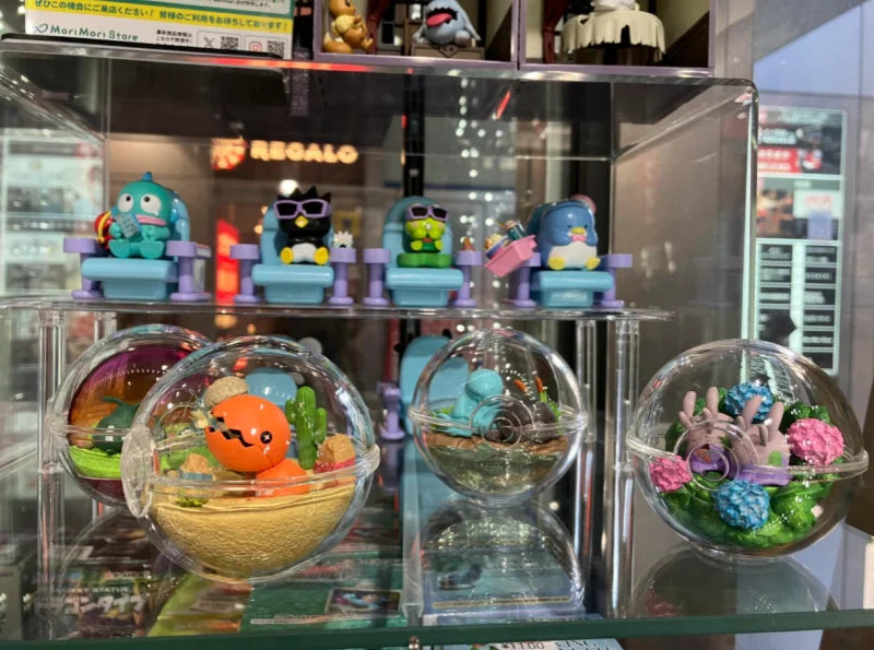 Genuine Re-Ment Pokemon Terrarium Collection Relaxing Time Psyduck Quagsire Trapinch Slowpoke Goomy Munchlax Blind Box Toys Gift