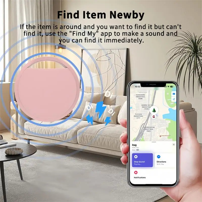 4 Pack Mini Pink Anti-lose Smart Tag For Apple Find My APP MFi Certification GPS Bluetooth Tracker For Bag Pet Car Key Finder