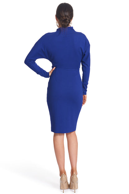 Josefa Convertible Midi - Royal Blue Versatile Dress with Gold Zippers