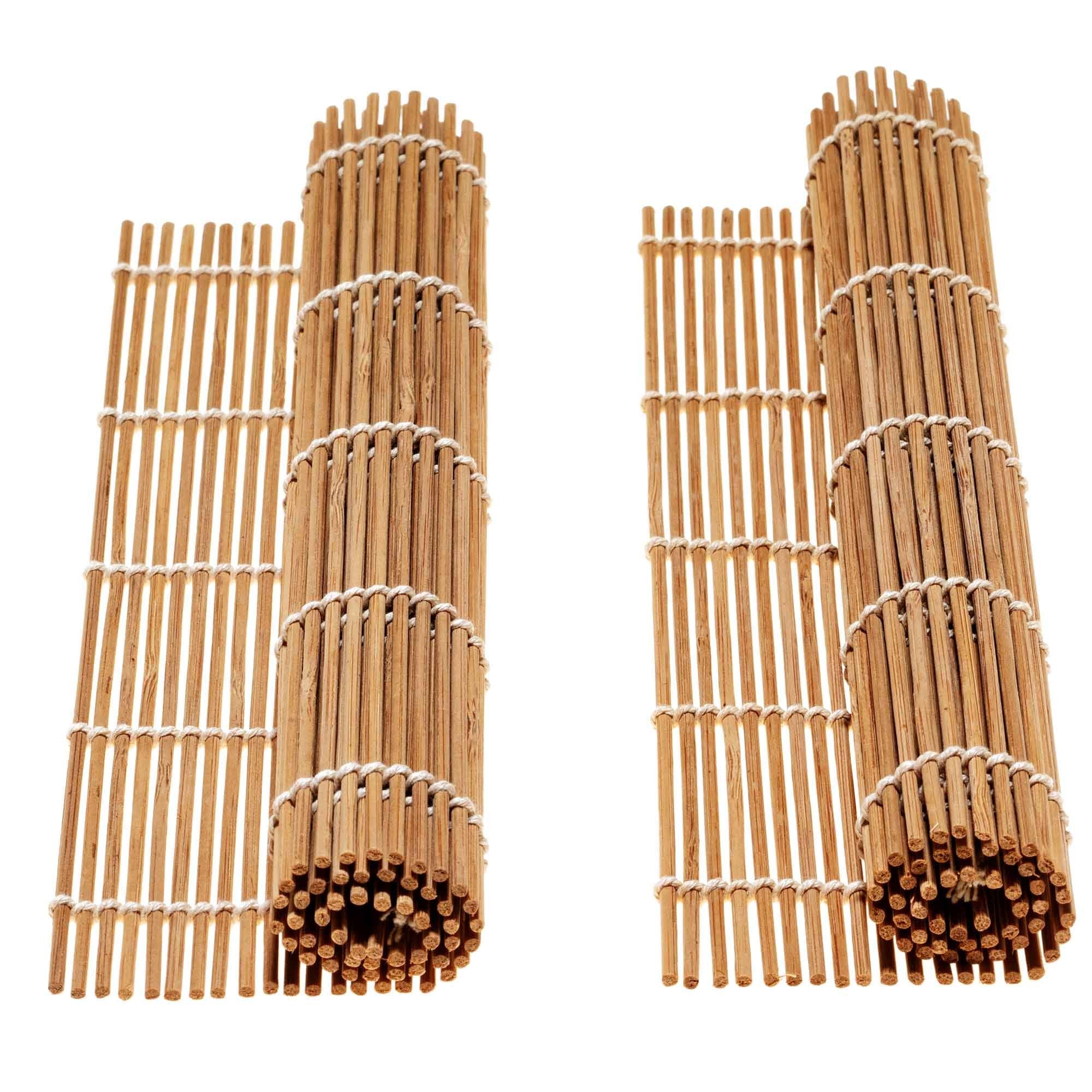 Bamboo Sushi Making Kit with 2 Sushi Rolling Mats, 5 Pairs of Reusable