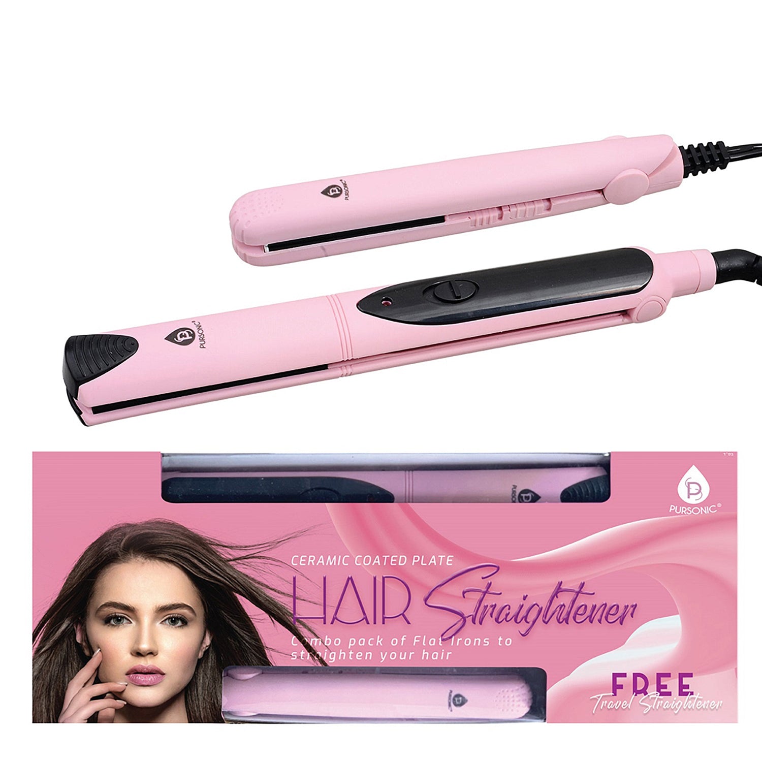 Professional Salon Quality Flat Iron Hair Straightener With A Free