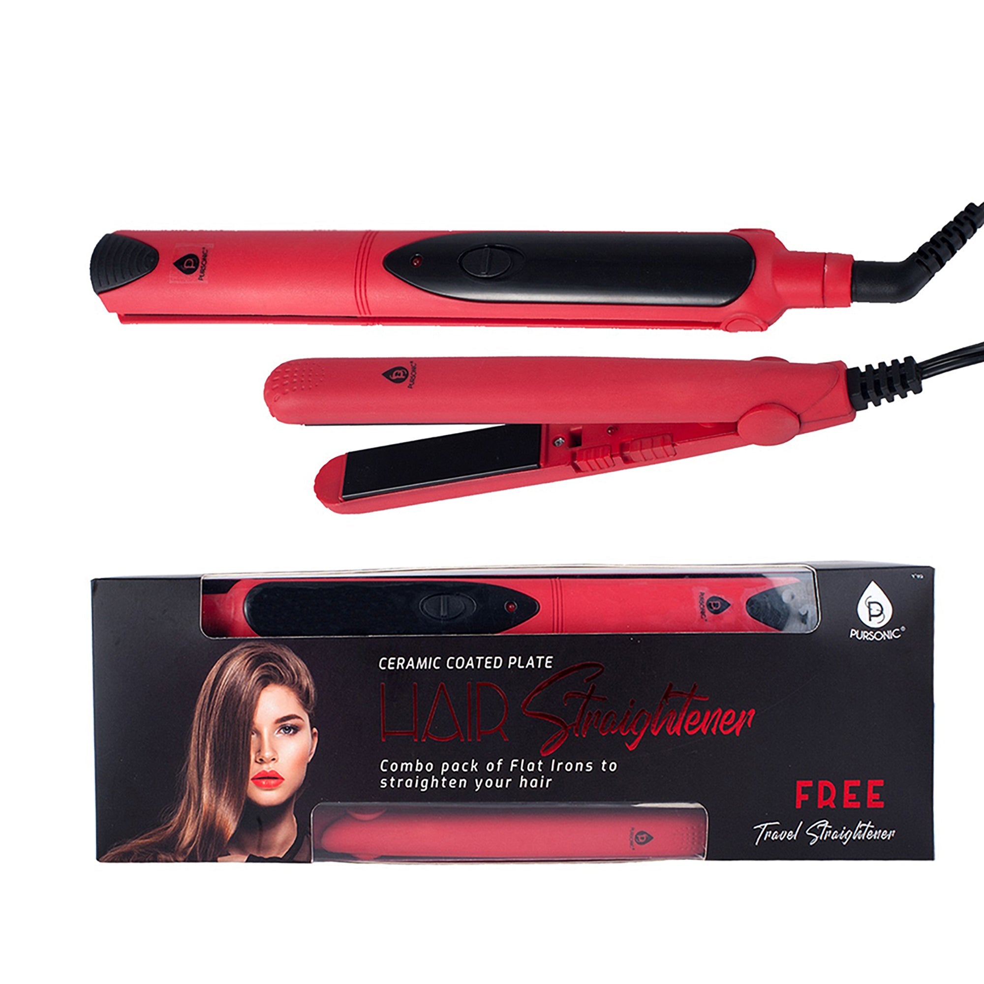 Professional Salon Quality Flat Iron Hair Straightener With A Free