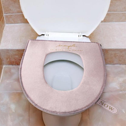 Thicken Washable Zipper Toilet Seats Cover Winter