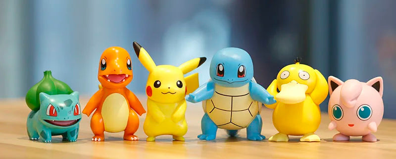 Pokemon Anime Action Figures Pikachu Toys Model Charmander Psyduck Squirtle Jigglypuff Bulbasaur Kawaii Collect Dolls Kids Gift