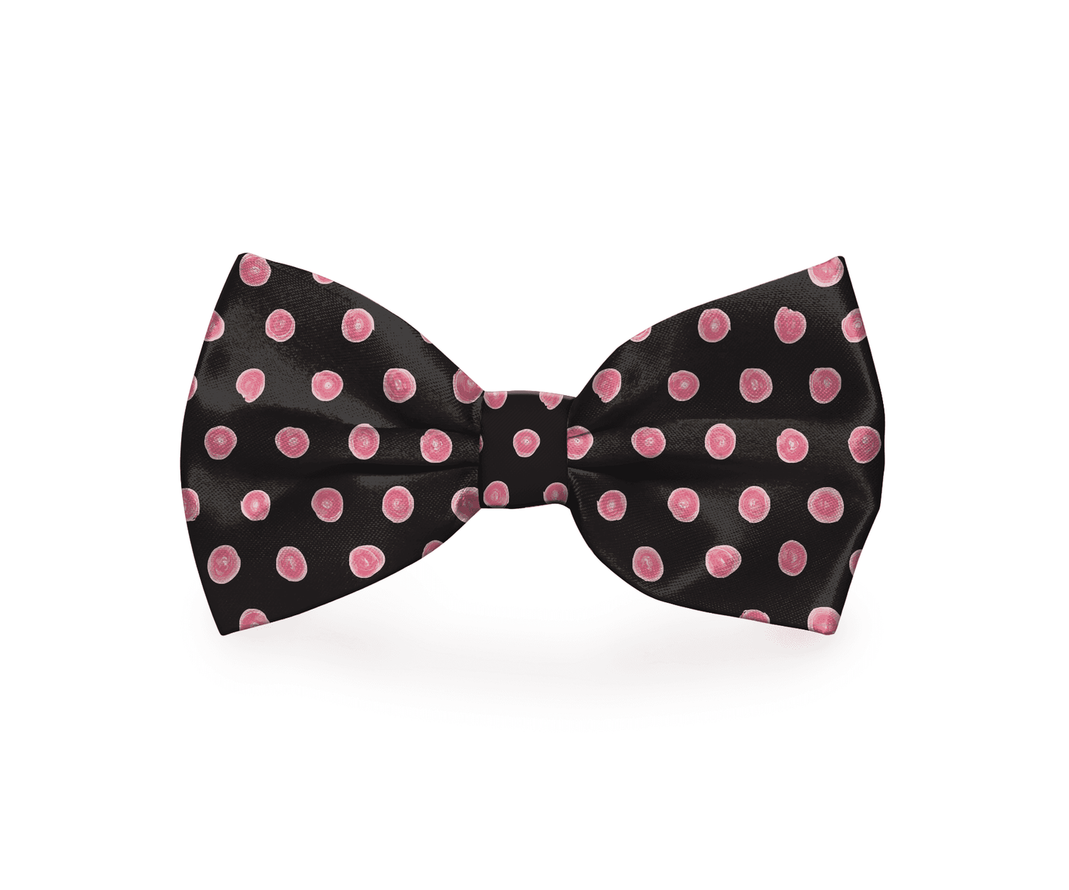 Polka-Dot Pink &amp; Black Dog Bow Tie