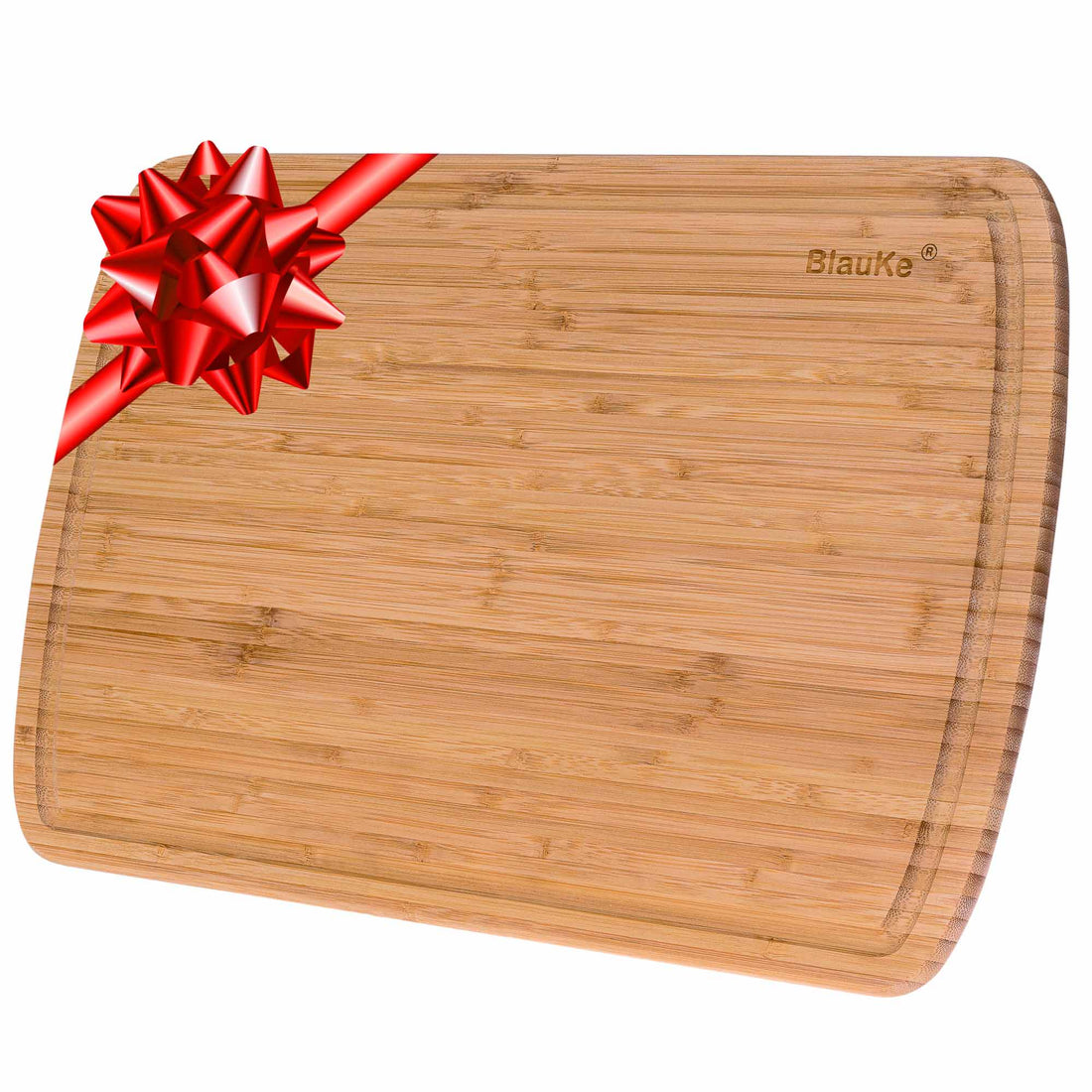 Large Wooden Cutting Board with Juice Groove - Serving Tray 18x12"