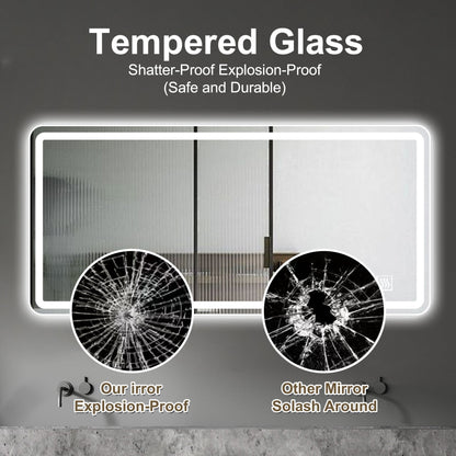 28*60inch LED Bathroom Vanity Mirror ,wall mirror,Anti-Fog,