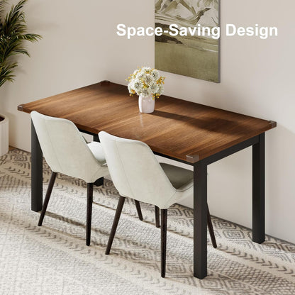 63&quot; Extendable Dining Table, Modern Farmhouse Dining Room Table for