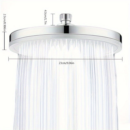 1pc Premium High-pressure Shower Head - Top Spray, Wide Coverage, Lotus Design - Durable, Pressurized, Single-head for a Luxurious Bath Experience - Perfect Household Bathroom Accessory
