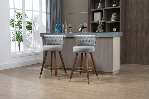 Swivel Bar Stools with Backrest Footrest ,with a fixed height of 360