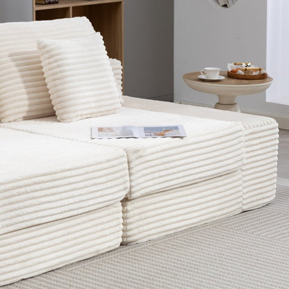 Double Lounge Chaise,Cloud Plush Sofa Bed,Upholstered Boneless Cloud