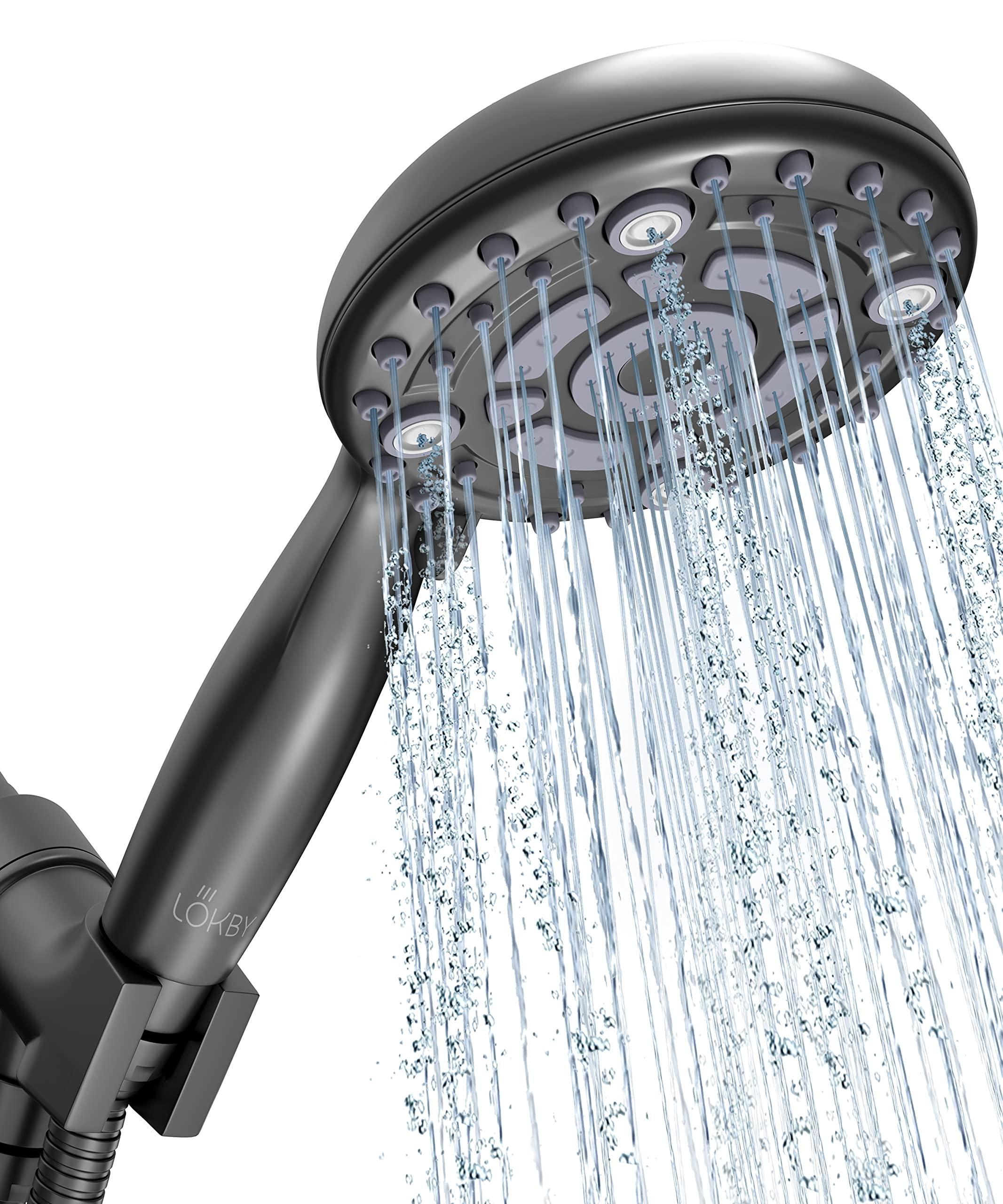 High Pressure 6 Settings Shower Head with Handheld   5&