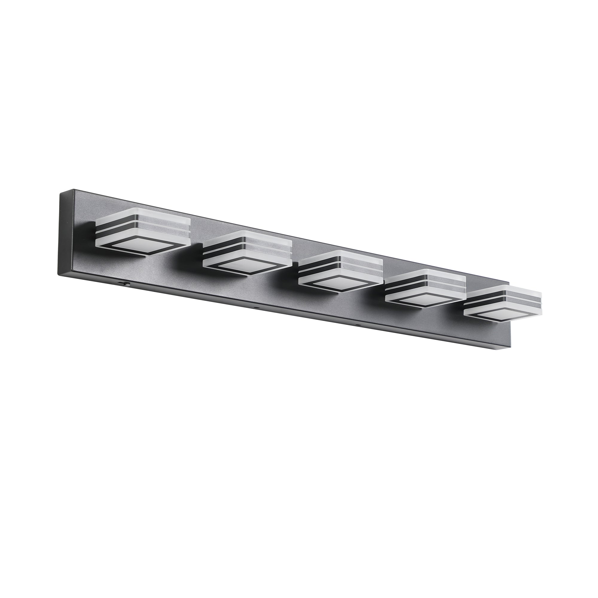 Modern 5-Light LED Vanity Light - Sleek Bathroom Wall Fixture, Iron &amp;