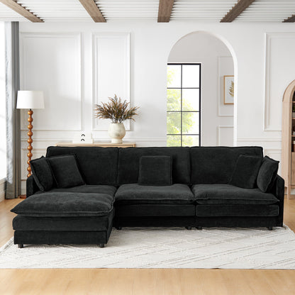 Modern Home Living Room L-Shaped Sectional Sofa Couches with Storage