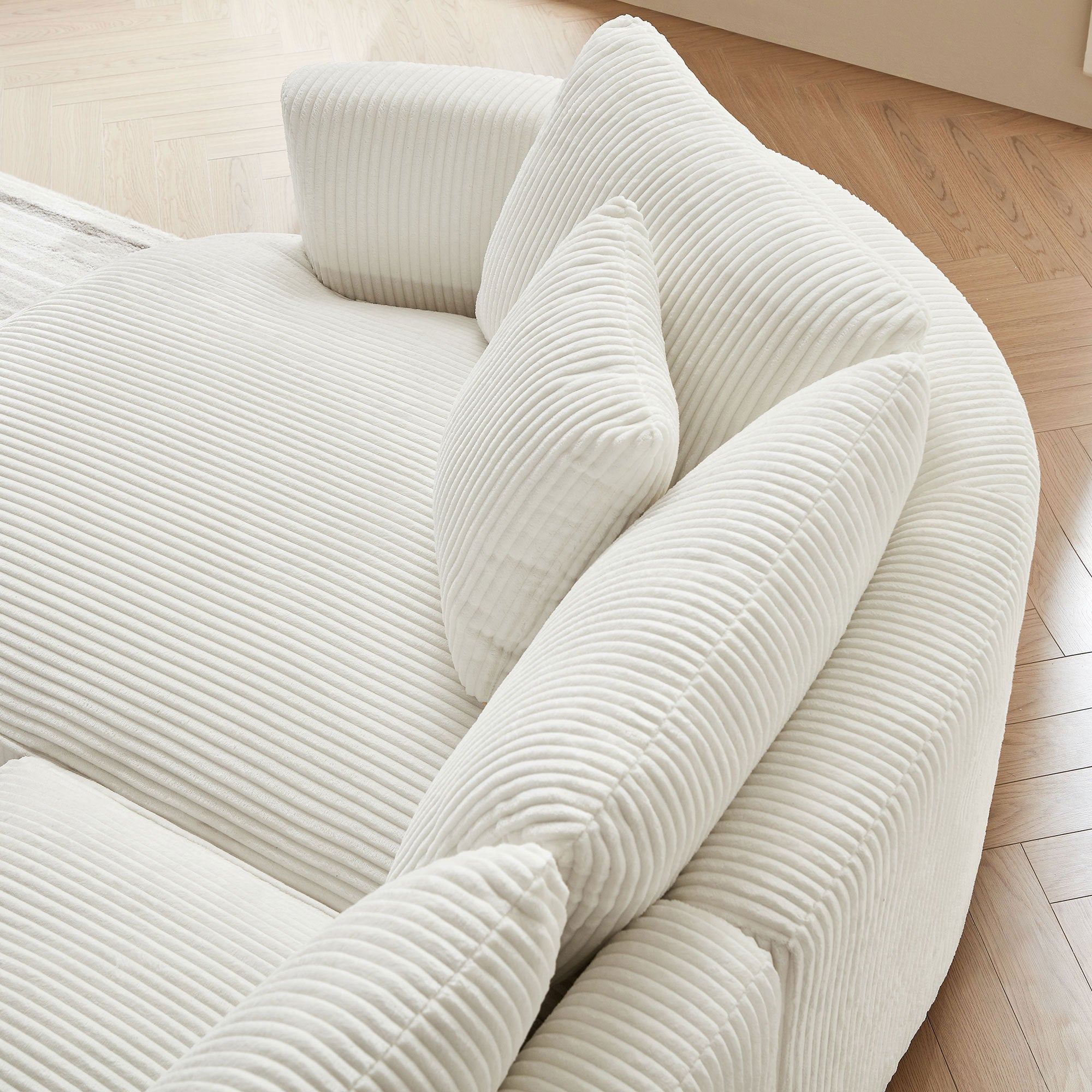 122.04 inch Oversized Sectional Sofa, Modern Couch with Chaise, Comfy