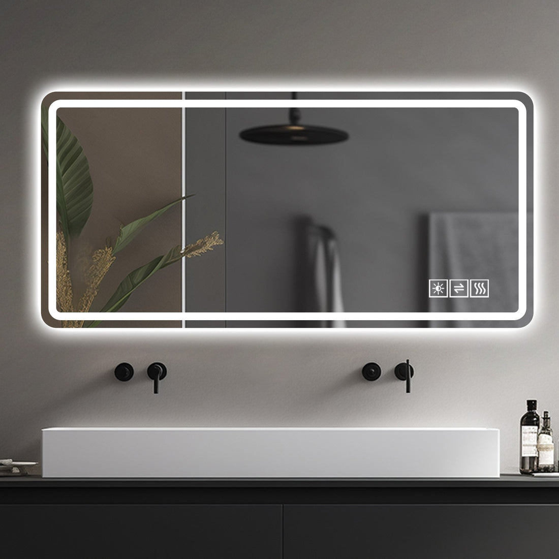 28*60inch LED Bathroom Vanity Mirror ,wall mirror,Anti-Fog,