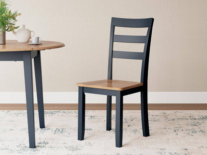 Gesthaven Solid Wood Frame Dining Chair, Set of 2, White/Natural