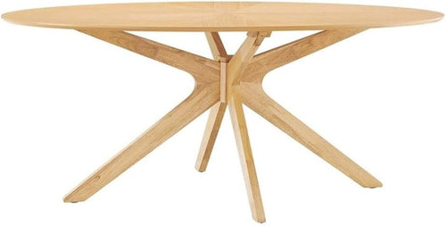 EEI-3849-OAK Crossroads 71&quot; Oval Wood Dining Table, Oak