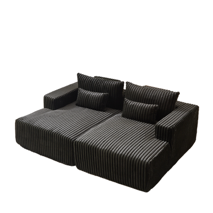 87" Oversized Sectional Lounge Chaise ,No Assembly Required,Cloud