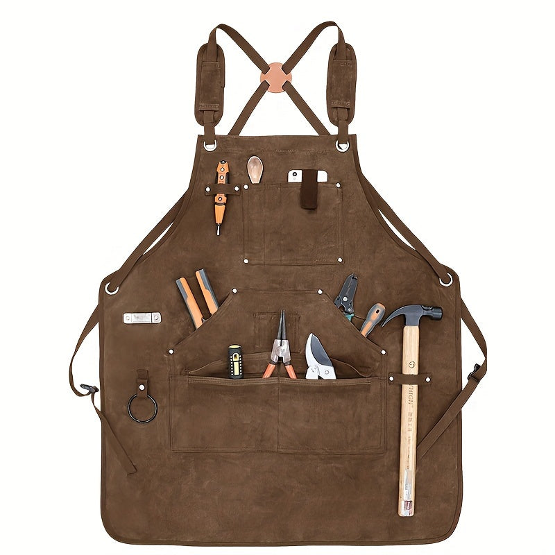 Durable Canvas BBQ Apron with Tool Belt Loop