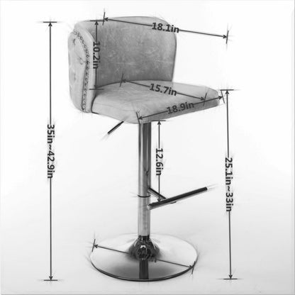 A&amp;A Furniture,Swivel Barstools Adjusatble Seat Height With Chrome