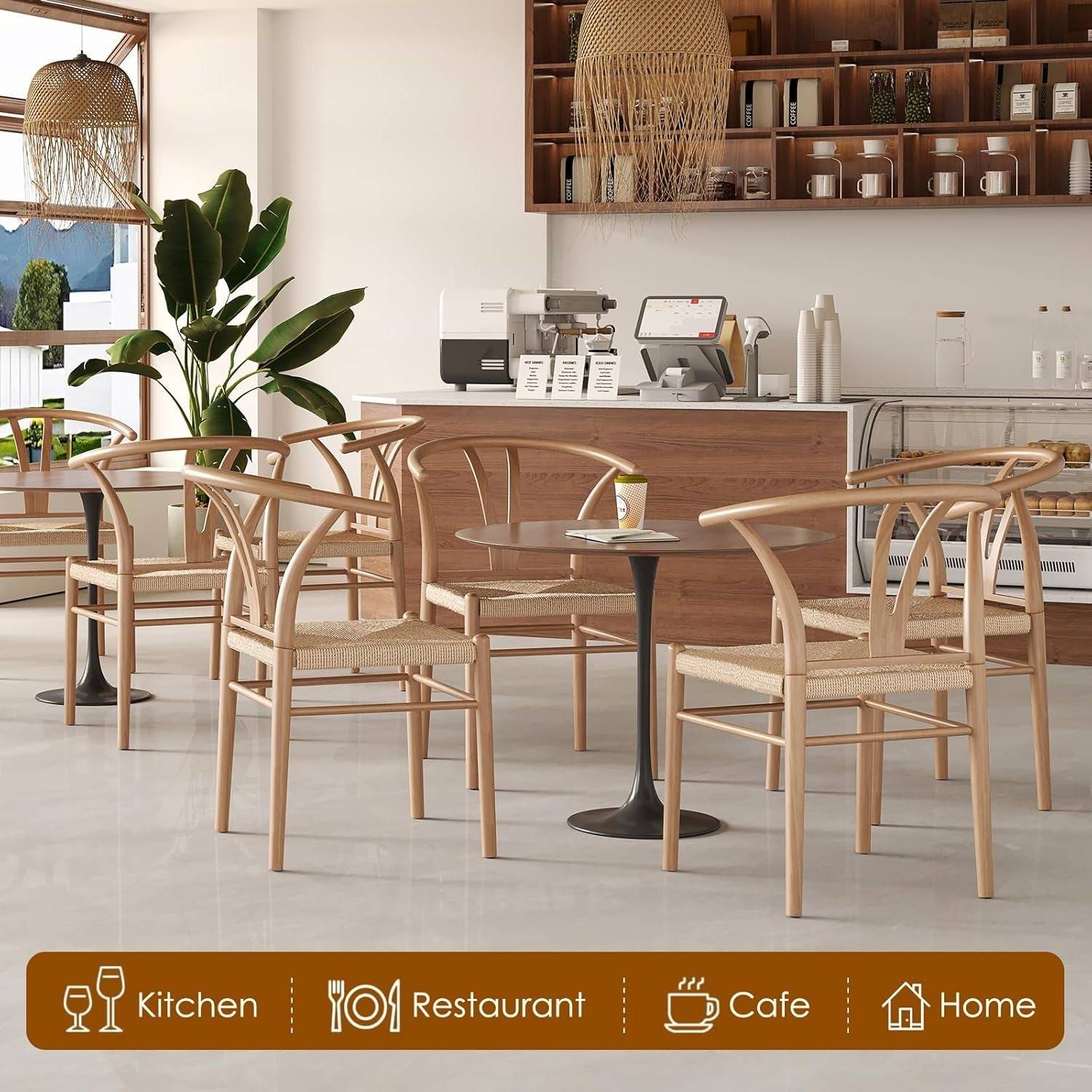 Mid Century Modern Metal Wishbone Dining Room Chairs Set of 2 4 for