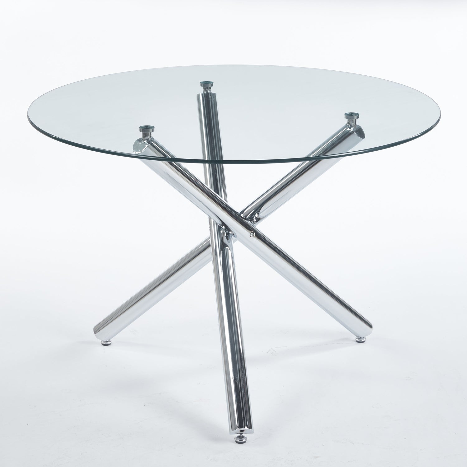 1+4,5pieces dining set, Table metal leg Mid-century Dining Table for