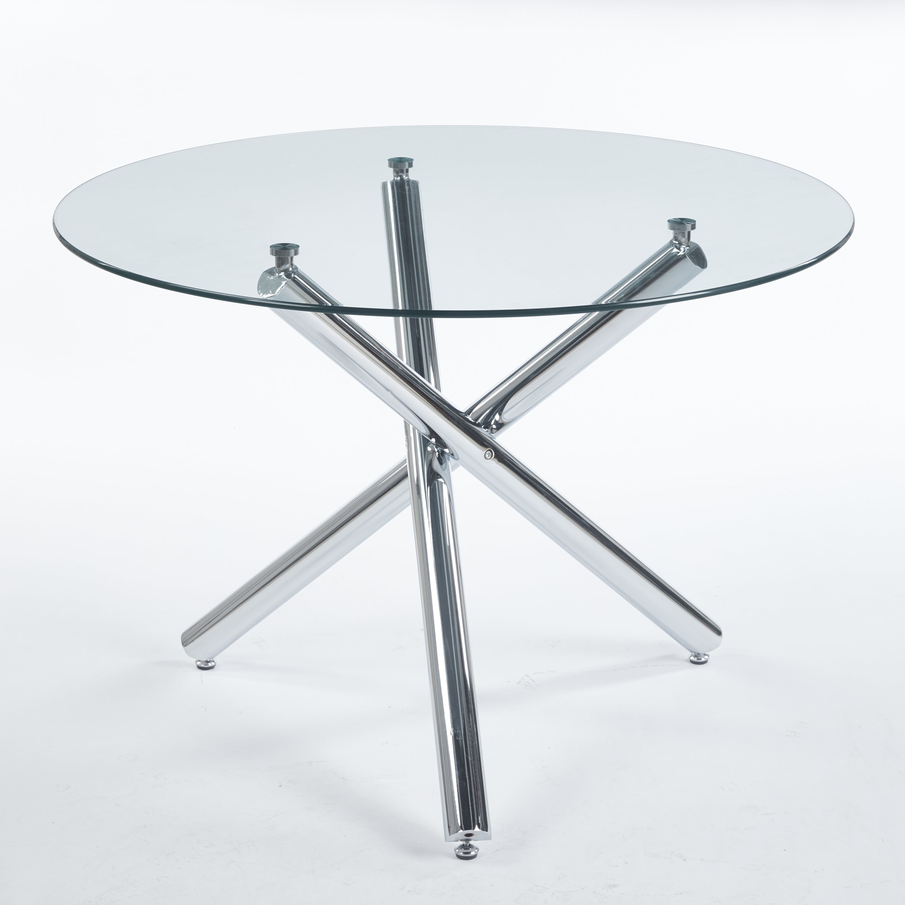 1+4,5pieces dining set, Table metal leg Mid-century Dining Table for