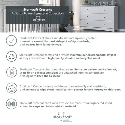 Crescent 6 Drawer Double Dresser (Espresso) – GREENGUARD Gold