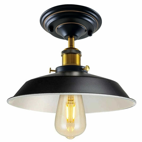 Metal Bowl Lampshade Flush Mount Ceiling Light Fixture ~1209