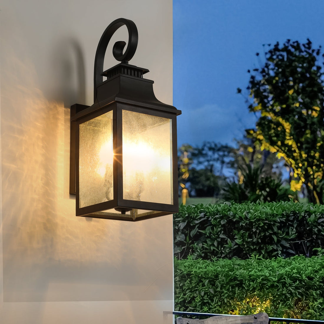 Large Outdoor Wall Lamps With Glass Supports multiple types of light