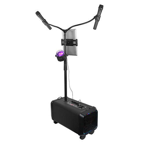Supersonic Portable PA System Karaoke Speaker with TWS, FM Radio &amp; LED