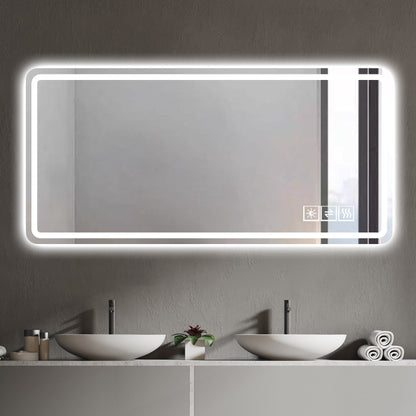 28*60inch LED Bathroom Vanity Mirror ,wall mirror,Anti-Fog,