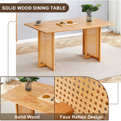 Chinese country retro solid wood dining table, simple modern imitation