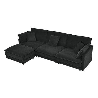 Modern Home Living Room L-Shaped Sectional Sofa Couches with Storage