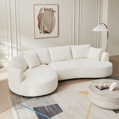 122.04 inch Oversized Sectional Sofa, Modern Couch with Chaise, Comfy