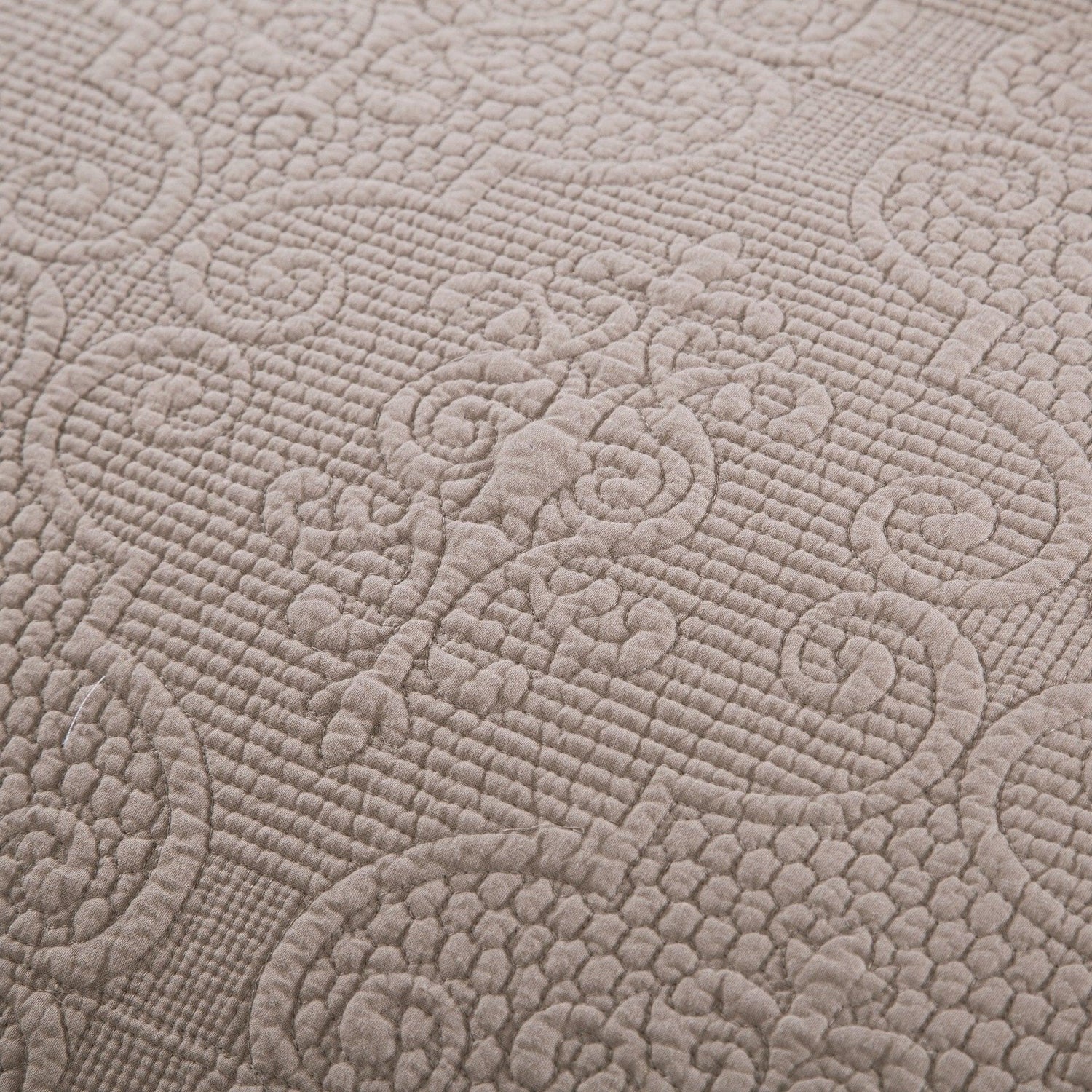 DaDa Bedding Neutral Taupe Beige Sandy Elegant Matelasse Cotton