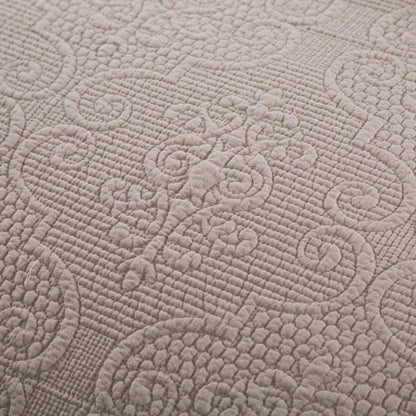 DaDa Bedding Neutral Taupe Beige Sandy Elegant Matelasse Cotton