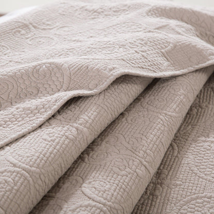 DaDa Bedding Neutral Taupe Beige Sandy Elegant Matelasse Cotton