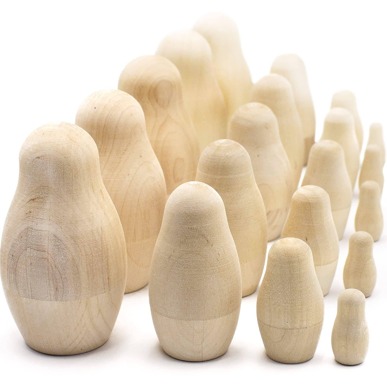 AEVVV Blank Nesting Dolls Lot of 5 Sets by 4 pcs   Blank Russian