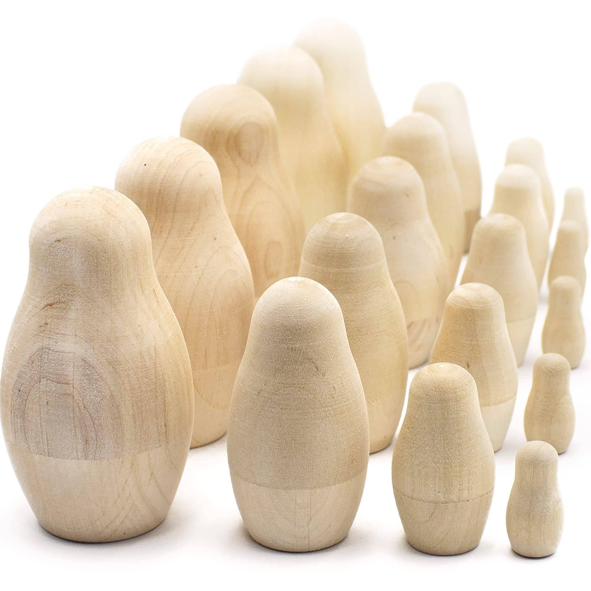 AEVVV Blank Nesting Dolls Lot of 5 Sets by 4 pcs   Blank Russian