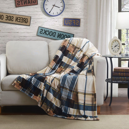 Tache Super Soft Winter Cabin Flannel Polyester Throw Blanket