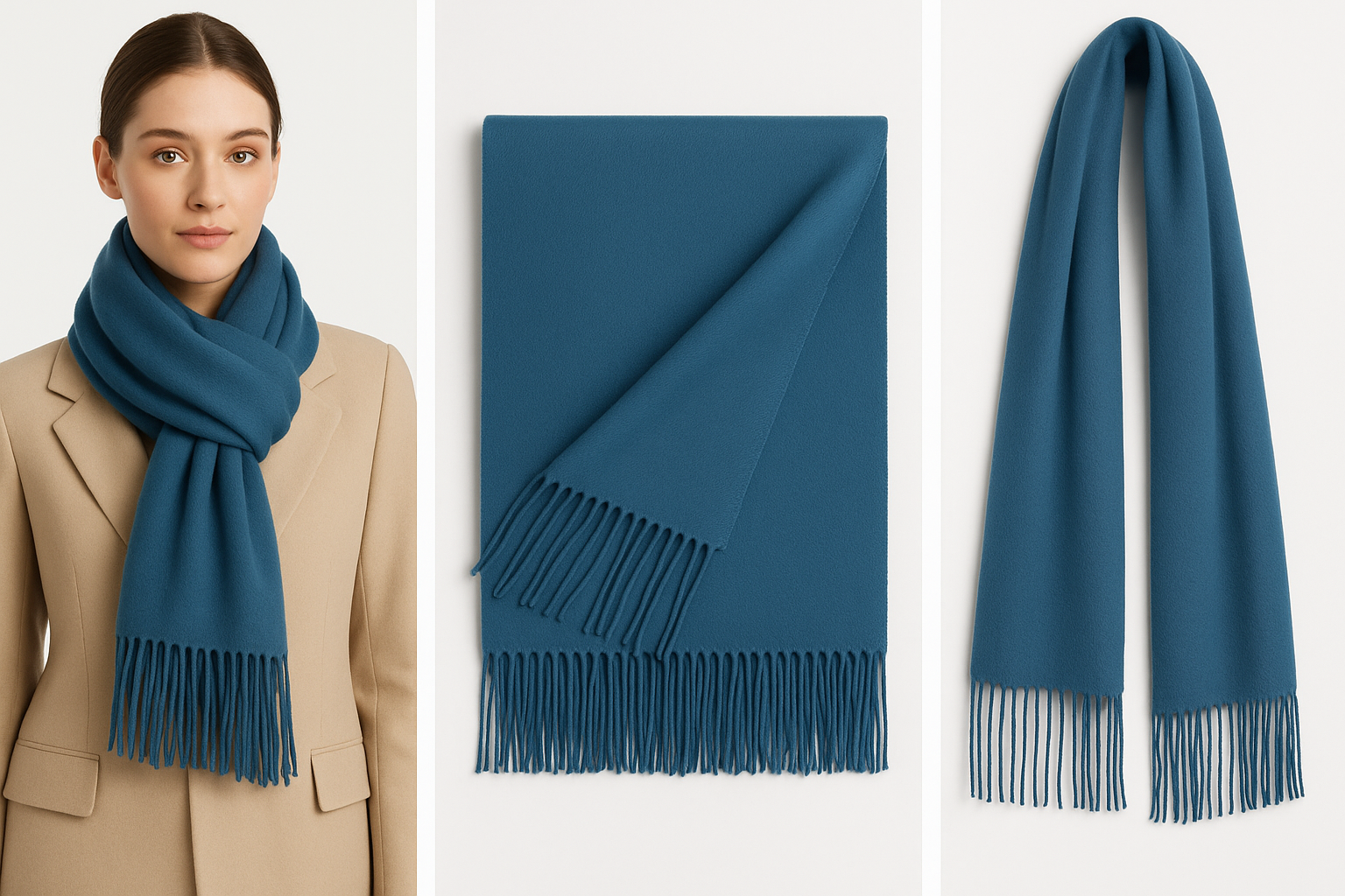 Orange Pashmina Winter Scarf 6 Ft Long