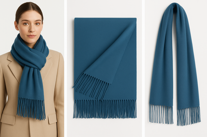 Orange Pashmina Winter Scarf 6 Ft Long