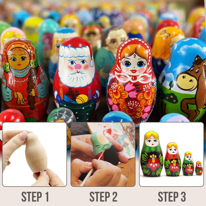 AEVVV Blank Nesting Dolls Lot of 5 Sets by 4 pcs   Blank Russian