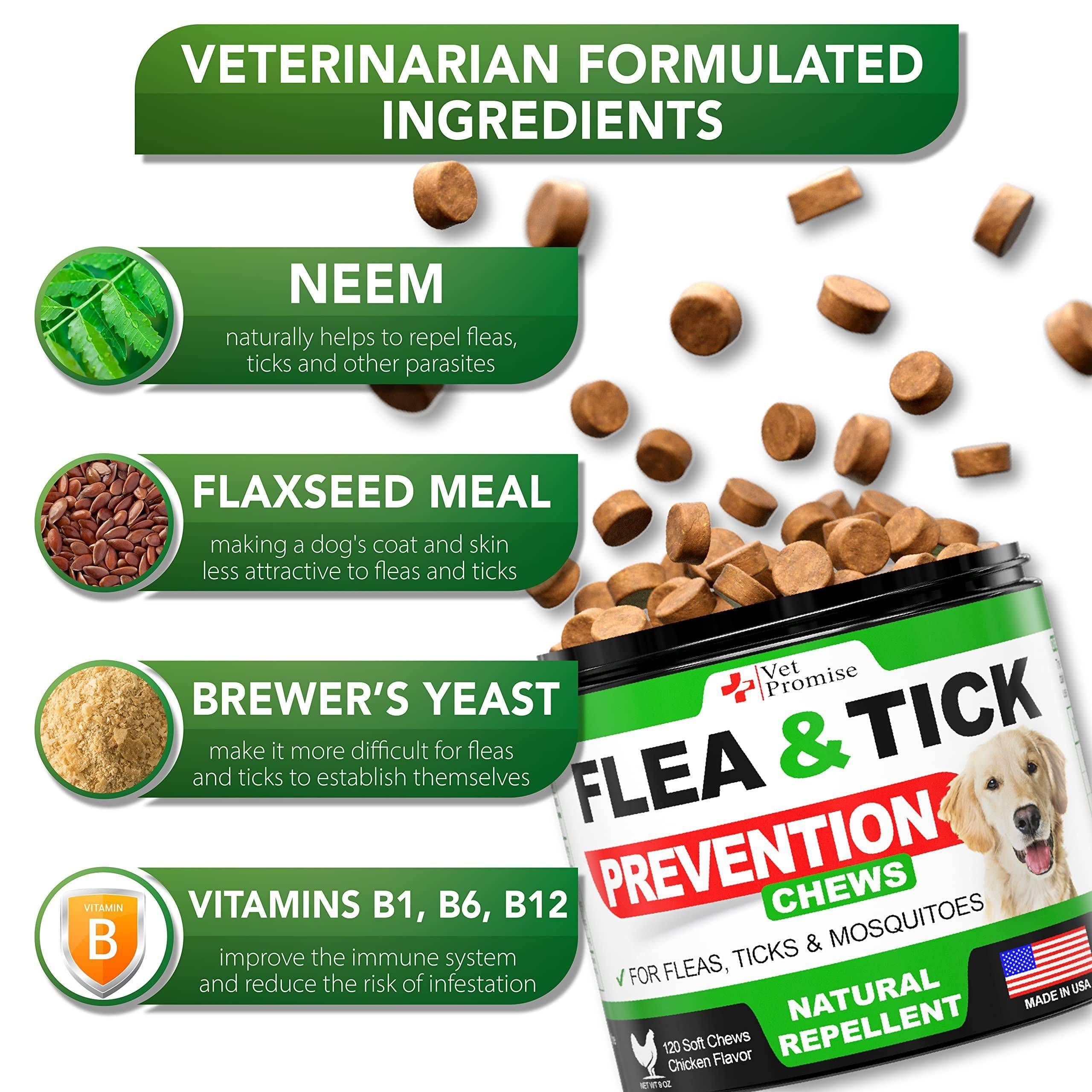 Flea and Tick Prevention for Dogs Chewables   All Natural Dog Flea &amp;