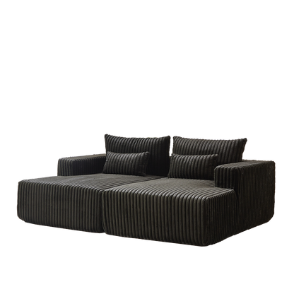 87" Oversized Sectional Lounge Chaise ,No Assembly Required,Cloud