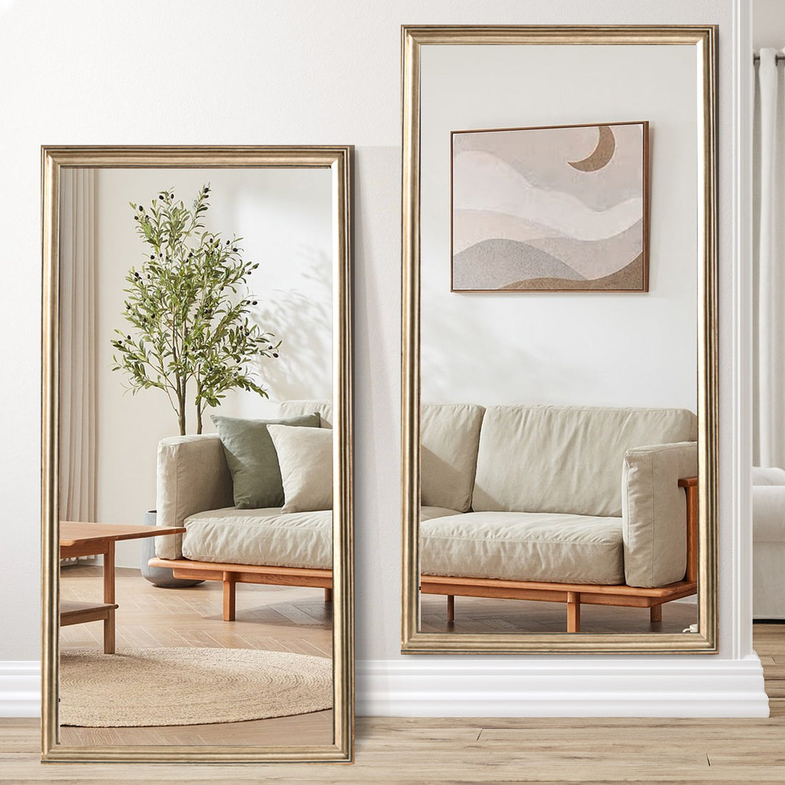 32"*70"Full body floor mirror - elegant frame design, durable