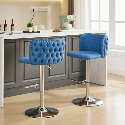 A&amp;A Furniture,Swivel Barstools Adjusatble Seat Height With Chrome